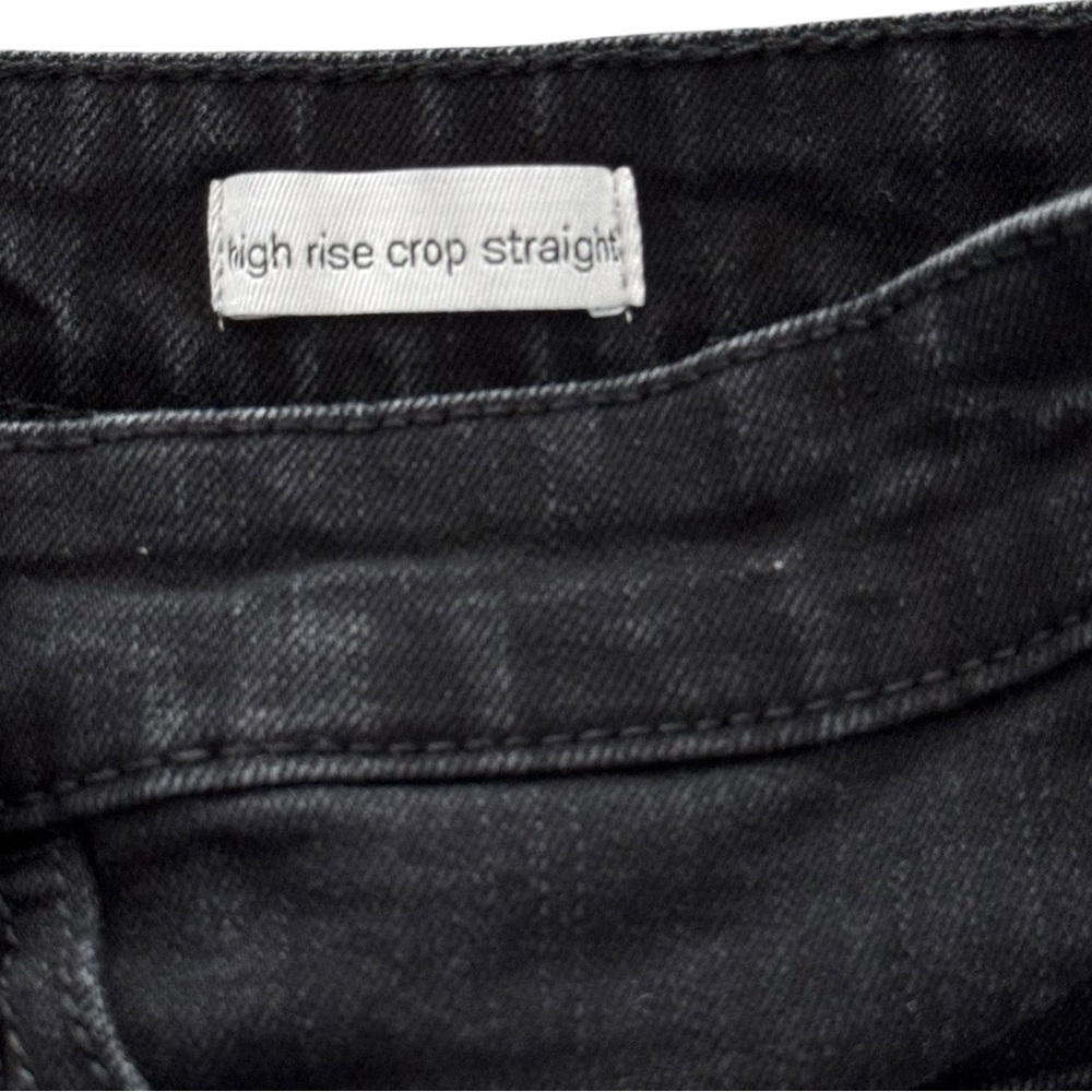 New Social Standard by Sanctuary Size 12 High Rise Crop Stretch Black Denim Jean - Picture 7 of 8
